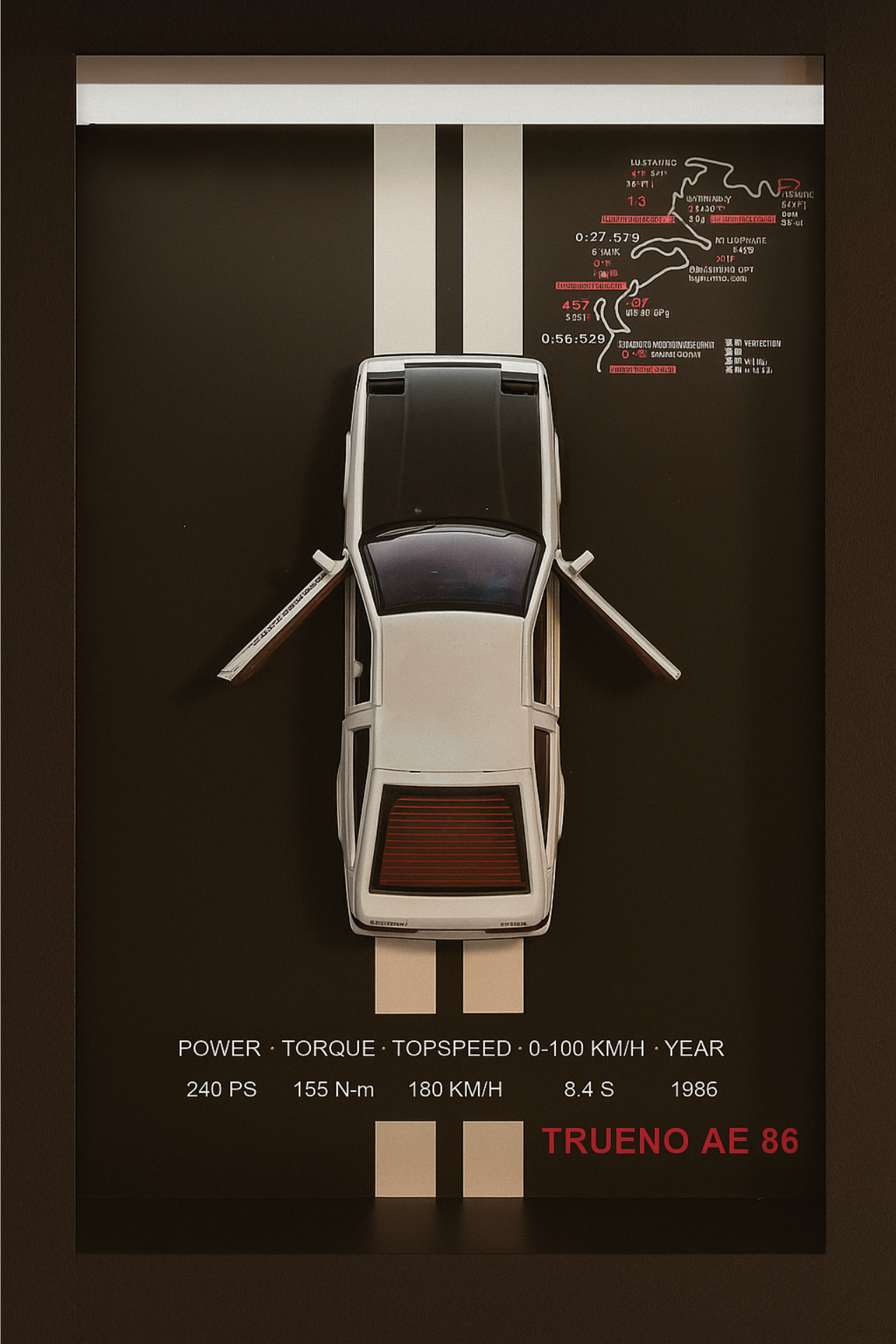 CUADRO COCHE 3D - GearBoxed®
