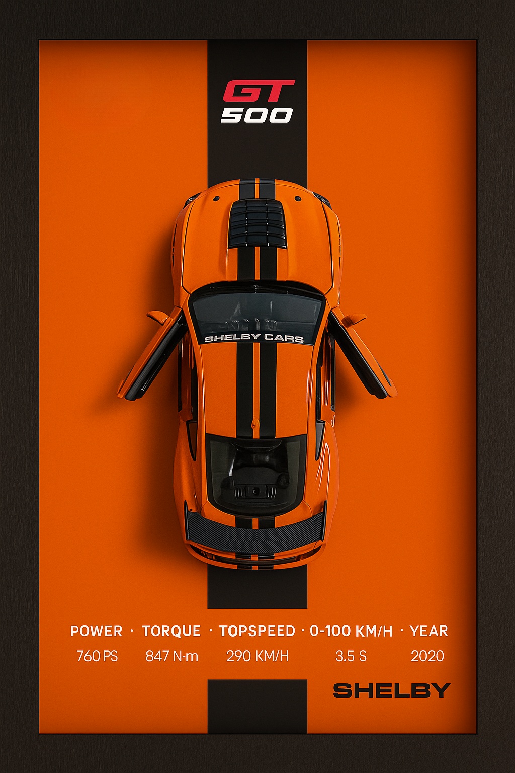 CUADRO COCHE 3D - GearBoxed®